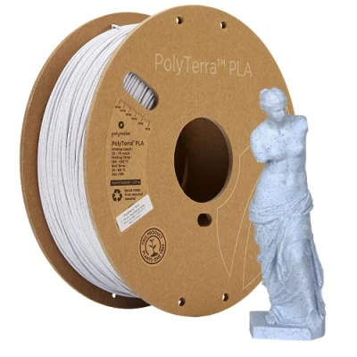 Abbildung von Polymaker PolyTerra PLA Marble Weiß 1.75mm 1kg