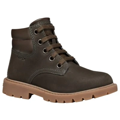 Abbildung von Geox Shaylax Unisex Schnürstiefelette für Kinder, Größe: 39, Coffee Schuhe