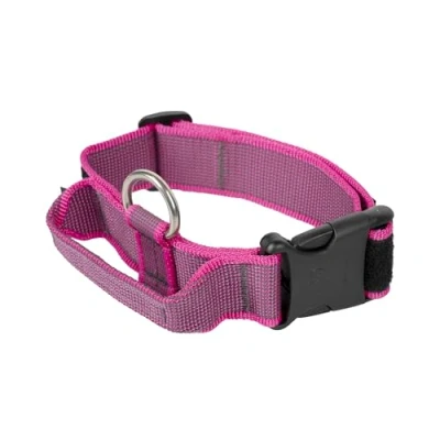 Abbildung von JULIUS K9, 100HA K PN 2015 Color &amp; Gray K9 Halsband mit Haltegriff, Sicherheitsverschluss und Logo, 40 mm*38 53 cm, verstellbar, pink grau