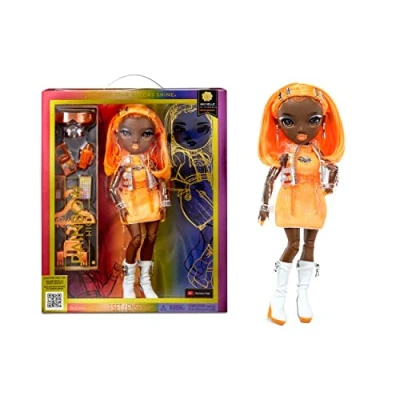 Abbildung von Rainbow High Modepuppe Michelle ST.Charles Orangefarbene Puppe Modisches Outfit &amp; 10+ farbenfrohe Spiel Accessoires Für Sammler und Kinder im Alter von 4 12 Jahren