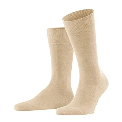 Abbildung von FALKE Herren Socken Family M SO nachhaltige Baumwolle einfarbig 1 Paar, Beige (Sand 4320) neu umweltfreundlich, 43 46