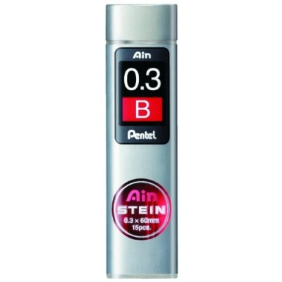 Abbildung von Pentel Ain STEIN C273 Feinmine, 15 Minen je Dose, 0.3 mm, Härtegrad B (1 Dose)