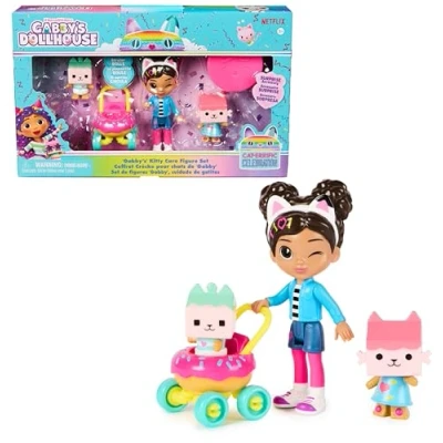 Abbildung von Gabby&#039;s Dollhouse, Kitty Care Figuren Set, Gabby mit 2 Katzenfiguren und Kinderwagen, ab 3 Jahren