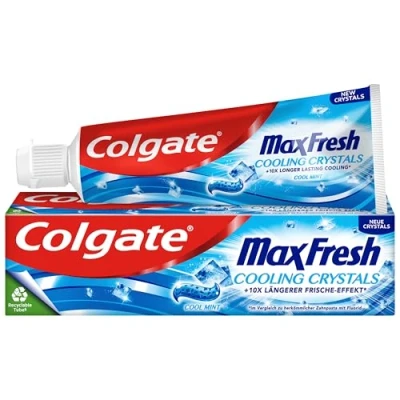 Abbildung von Colgate Zahnpasta Max Fresh Cooling Crystals 6x75 ml effektive Zahnreinigung für langanhaltende Frische und ein sauberes Mundgefühl hält die Zähne weiß bekämpft Karies