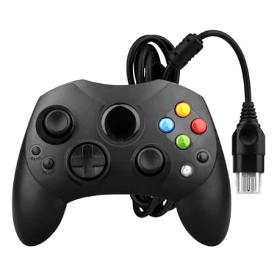 Abbildung von OSTENT verkabelter Controller S Typ 2 A für die ältere Generation der Microsoft Xbox Videospielkonsole Farbe Schwarz