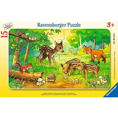 Abbildung von Ravensburger Kinderpuzzle 06376 Tierkinder des Waldes Rahmenpuzzle für Kinder ab 3 Jahren, mit 15 Teilen