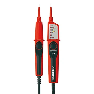 Abbildung von Benning Spannungsprüfer DUSPOL expert (Prüfart 2 polig, Messgerät für Elektrotechnik, Messbereich 12 V 1000 AC/DC, Klingenlänge 15 mm) 50262, Rot/Schwarz