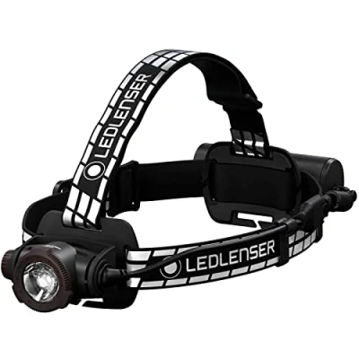 Abbildung von Ledlenser H7R Signature Premium Stirnlampe LED, aufladbar, wasserdicht IP67, 1200 Lumen, fokussierbar, Bluetooth, stufenlos dimmbar, Leuchtweite 260m, USB Magnetladekabel, Helmhalterung, Outdoor MTB