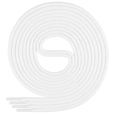 Abbildung von Di Ficchiano gewachste runde Schnürsenkel weiss, Schuhband, Laces, Durchmesser 2 4 mm für Businessschuhe, Anzugschuhe und Lederschuhe Farbe: white Länge: 100cm