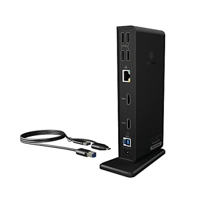 Abbildung von ICY BOX USB C Docking Station (11 in 1) für 2 Monitore (2x HDMI), 6x 3.0 HUB, DisplayLink, Gigabit Ethernet, Audio, IB DK2251AC Windows, M1/M2 MacBook Air / Pro