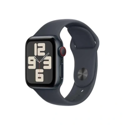 Abbildung von Apple Watch SE 2024 4G 40mm Schwarz (Schwarzes Silikon Armband M/L)