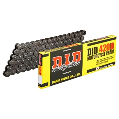 Abbildung von DID Kette 420 D, 120 Glieder (Standard), offen mit Clipschloss, Stahlfarben