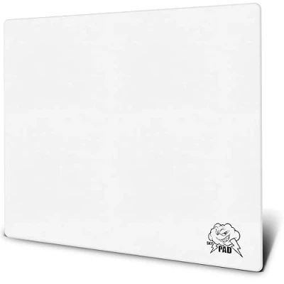 Abbildung von SkyPAD Glas 3.0 XL Gaming Mauspad mit Cloud Logo Professionelle Große Mausmatte 400 x 500 mm Weiß Spezielle Glasoberfläche Verbesserter Präzision Und Geschwindigkeit