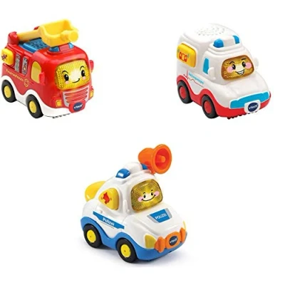 Abbildung von Vtech 80 242104 Tut Baby Flitzer 3er Set Einsatzfahrzeuge (Feuerwehrauto, Rettungswagen, Polizei), Babyautos, Mehrfarbig