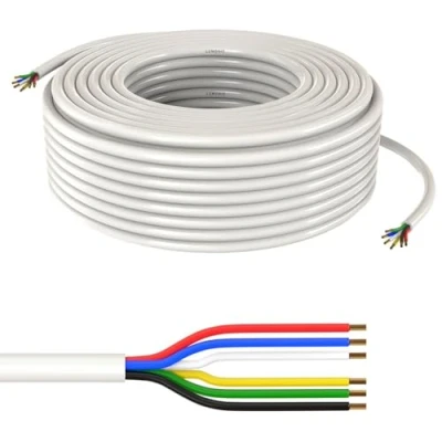 Abbildung von 10m Lumonic 6x 0,34mm² RGBW CCT LED Steuerleitung weiss 1m I ummanteltes 6 adriges Kabel flexibel LiYY Verlängerung, Stromkabel, Zuleitung, Steuerka