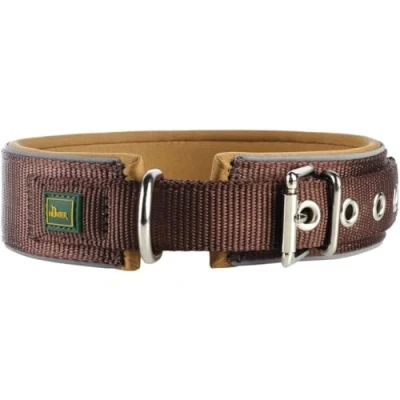 Abbildung von HUNTER Neopren REFLECT Hundehalsband, Nylon, gepolstert, reflektierend, 55 (M L), Halsumfang: 44 51 cm, braun/karamell