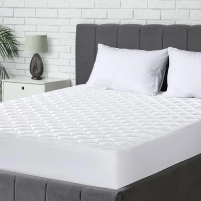 Abbildung von Utopia Bedding Gesteppter Matratzenschoner 90 x 200 cm, Spannmatratzenauflage, Tiefe Tasche Matratzenbezug dehnt Sich bis zu 30 cm (Weiß)