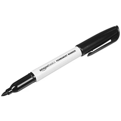 Abbildung von Amazon Basics Permanentmarker, Packung mit 24 Stück (1er Packung), Schwarz