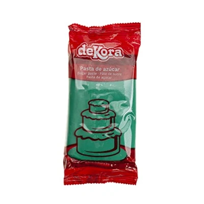 Abbildung von Dekora Kuchendeko Fondant Grün Tortenfondant Zuckerpaste für Torten und Cupcakes Rollfondant die Herstellung aller Arten von Dekorationen Einfaches Formen 250 g