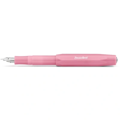 Abbildung von Kaweco FROSTED SPORT Füllhalter Blush Pitaya I Premium Füllfederhalter für Tintenpatronen mit hochwertiger Stahlfeder 13 cm Füller in Pink Federbreite: M (Medium)