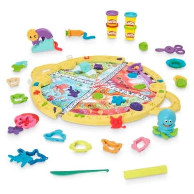 Abbildung von Play Doh Knetmatte für unterwegs Knetunterlage Starters Spielset, Blau, Grün, Rot, Violett