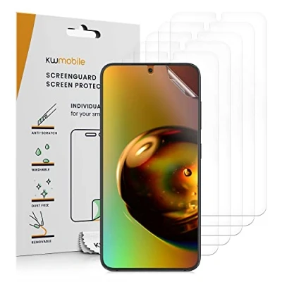 Abbildung von kwmobile 6X Displayschutzfolie kompatibel mit Samsung Galaxy S23 Folie klare Schutzfolien Set in transparent