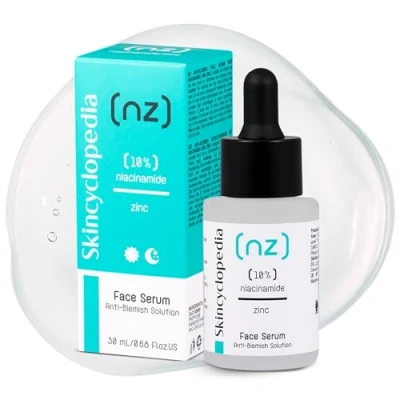 Abbildung von Skincyclopedia 10% Niacinamide Serum mit Zink gegen Pickel, klärendes Gesichtsserum, beseitigt Hautunreinheiten, hochwirksame Gesichtspflege, schnell einziehend, leichte Textur, 30ml