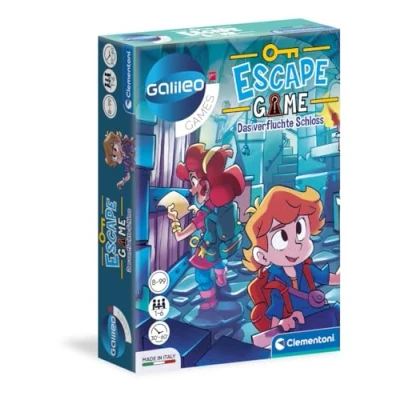 Abbildung von Clementoni Escape Game Das verfluchte Schloss Gesellschaftsspiel zum Knobeln &amp; Rätseln inkl. Hinweiskarten und Requisiten Familienspiel ab 8 Jahren 59225