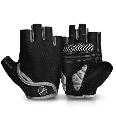 Abbildung von MOREOK Fahrradhandschuhe für Herren Damen Sommer Radsporthandschuhe Halbfinger 5MM SBR Gel rutschfeste/stoßdämpfende Handschuhe Mountainbike, Rennrad &amp; Downhill G XXL
