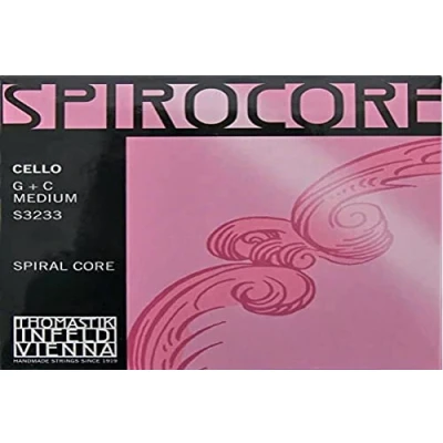 Abbildung von Thomastik Einzelsaite für Cello 4/4 Spirocore A Saite Spiralseilkern, Chrom umsponnen, weich