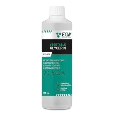 Abbildung von EQM ECO 904 Pflanzliches Glycerin 500 ml Reinheit 99,5% 100% Natürlich Natürlicher Feuchtigkeitsspender für Haare und Haut Ideal Seifen, Shampoos, Cremes, etc.