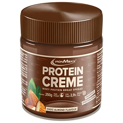 Abbildung von IronMaxx protein Creme Choc Almond 250g cremiger high Brotaufstrich low carb, sugar für eine gesunde Ernährung geeignet