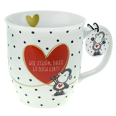 Abbildung von Sheepworld Tasse mit Motiv &quot;Wie schön&quot; Spruch, Kaffeetasse, Porzellan, 40 cl Geschenk Freunde, Valentinstag 46218