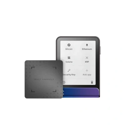Abbildung von Ledger Flex ™ Kryptowallet mit Recovery Key Neptune Blau
