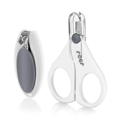Abbildung von Reer BabyCare Nagelpflege Set, Babynagelschere und Nagelknipser, weiß