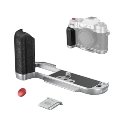 Abbildung von SMALLRIG X T50 Handgriff, L förmiger Silikongriff für FUJIFILM Kamera, integrierte Schnellwechselplatte Arca, mit Auslöser und Blitzschuhabdeckung, Silber 4713