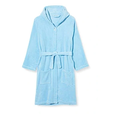 Abbildung von Playshoes Unisex Kinder Fleece Bademantel Morgenmantel, bleu, 122/128