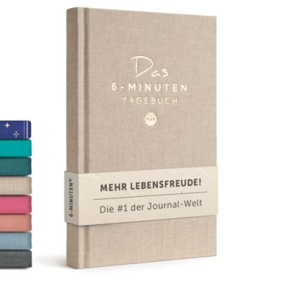 Abbildung von 6 Minuten Tagebuch für Erwachsene (Das Original) Dankbarkeitstagebuch, Wissenschaftlich Fundiertes Journal Buch Achtsamkeitstagebuch Mehr Resilienz &amp; Selbstliebe