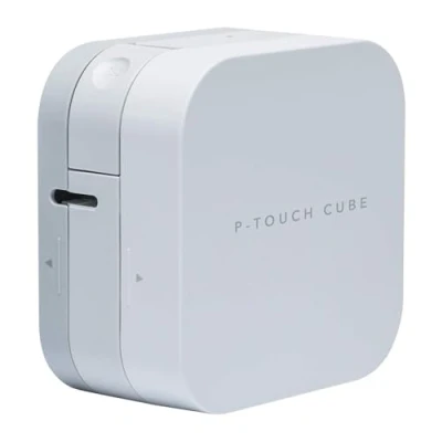 Abbildung von Brother PT P300BT P Touch Cube Etiketten, kompakt, lässt sich leicht mit Smartphones und Tablets bis 12 mm verbinden, Farbig