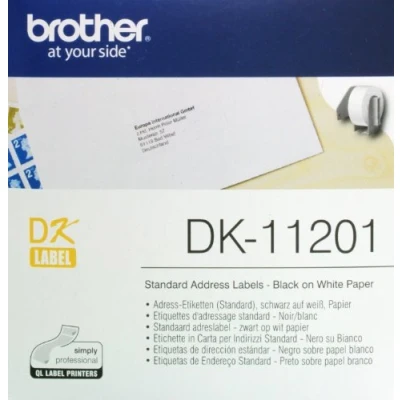Abbildung von Go Brother Adress Etiketten, 29x90mm schwarz auf weiß DK11201