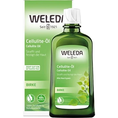 Abbildung von WELEDA Bio Birke Anti Cellulite Öl 200ml Naturkosmetik Hautpflege Körperöl mit Jojobaöl strafft &amp; festigt die Haut. Massageöl dermatologisch bestätigter Wirkung aktiviert den Hautstoffwechsel