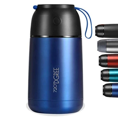 Abbildung von 720DGREE Thermobehälter Essen 730ml “wunderJar Auslaufsicher, BPA Frei Edelstahl Isolierbehälter, Thermo Lunchbox Unterwegs Babybrei, Warme, Kalte Speisen, Suppe Müsli to Go Blau