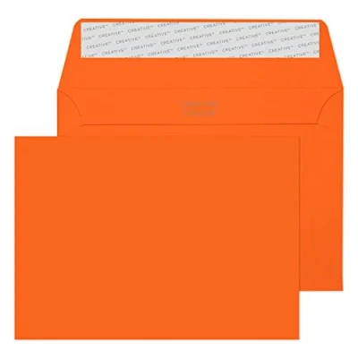 Abbildung von Blake Creative Colour 15105 Farbige Briefumschläge Haftklebung Kürbis Orange C6 114 x 162 mm 120g/m² 25 Stück