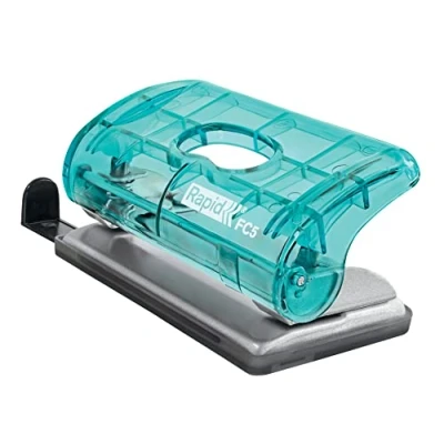Abbildung von Rapid Esselte Mini Locher mit 2 fach Lochung, 10 Blatt Kapazität, Kompakt, Für Zuhause/Büro/Schule, Zur Schreibtischorganisation, Colour&#039;Breeze Serie, Blau, 5001332