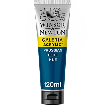 Abbildung von Winsor &amp; Newton 2131541 Galeria Acrylfarbe, hohe Pigmentierung, lichtecht, buttrige Konsistenz, 120 ml Tube Preussischblau