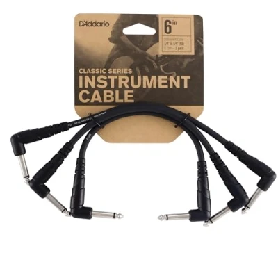 Abbildung von D&#039;Addario Gitarrenkabel Gitarrenverbindungskabel Instrumentenkabel Classic Series 1/4 Pulg Macho und 0.1524 Zähler 3 Packung