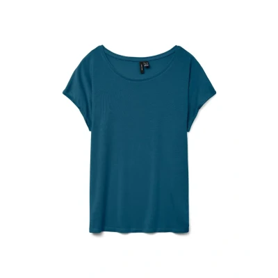 Abbildung von Vero Moda Vmava Plain TOP Gajrs Tshirt basic, Damen, Größe: XS, Moroccan blue