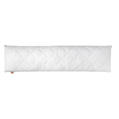 Abbildung von sleepling Basic 100 Seitenschläferkissen, Kopfkissen, Stillkissen, 40 x 105 cm, Ökotex, waschbar bis 60 Grad, Made in EU, Füllmengengarantie, Größengarantie, weiß