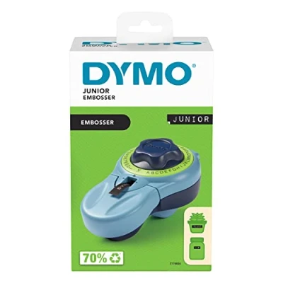 Abbildung von DYMO Junior Etikettenprägegerät Ergonomisches Beschriftungsgerät für eine komfortable Verwendung durch Erwachsene und Kinder konzipiert den Heimbedarf,Black
