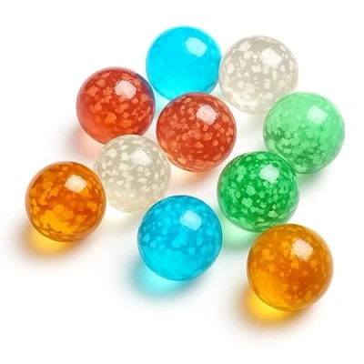 Abbildung von ARSUK 10pcs Large Handmade Flowerish Style Glow in The Dark Punktierte Glasmurmeln, Schutz vor Beschädigungen, Sportspielzeug &amp; Outdoor (10 Stück im Dunkeln leuchtende Murmeln)